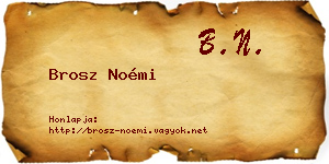 Brosz Noémi névjegykártya