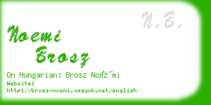 noemi brosz business card